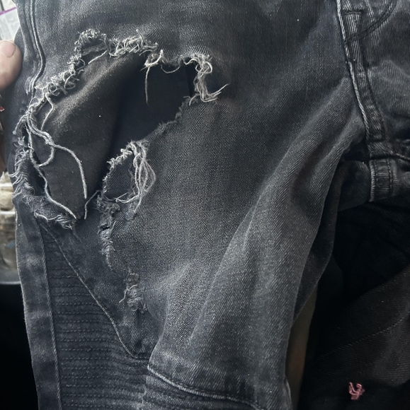 Guess heavy distressed moto jeans slim tapered - Picture 6 of 9